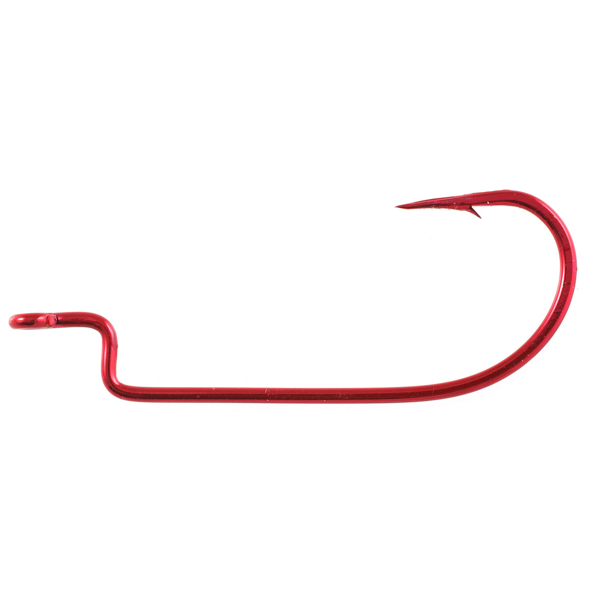 Owner Offset Wide Gap Worm, Size 1/0 Red 6pk