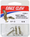 Eagle Claw - EA 2X Trb Soft Bait/Spring #8 Bronze 3pk