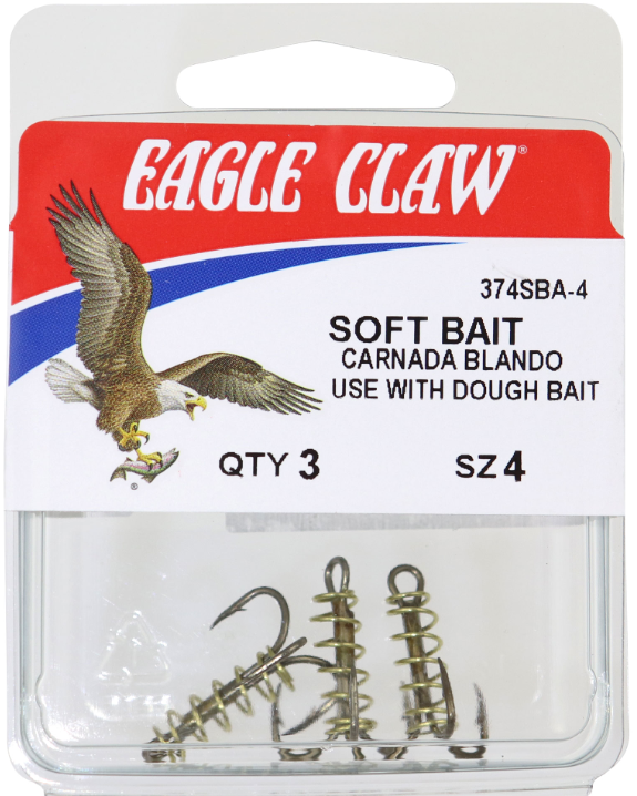 Eagle Claw - EA 2X Trb Soft Bait/Spring #8 Bronze 3pk