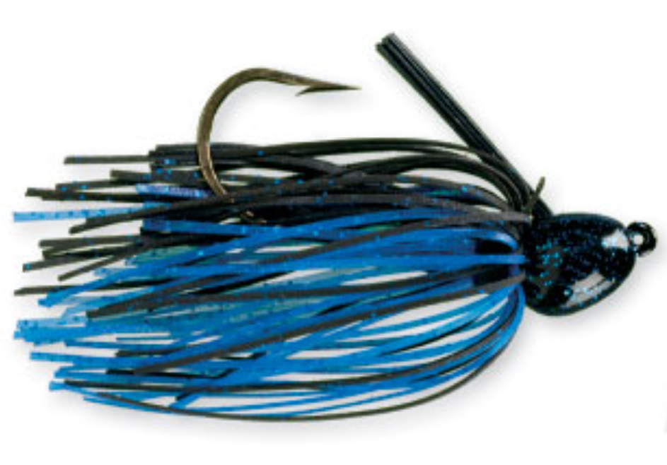 Strike King Bitsy Bug Jig, 1/4oz Black/Blue