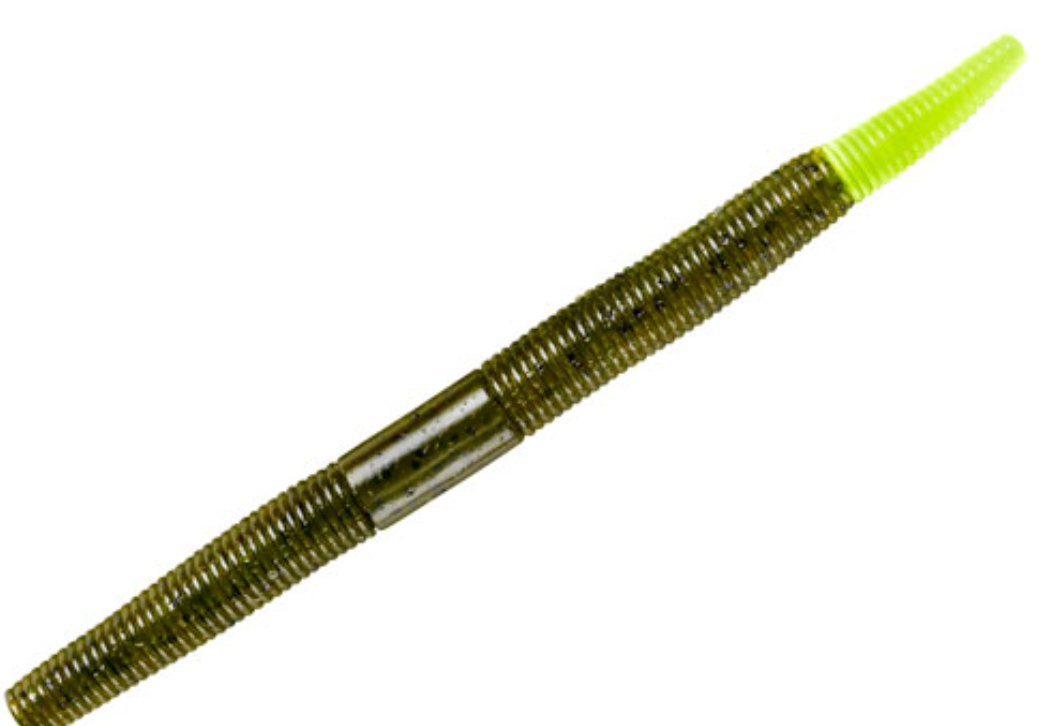 Yum Dinger, 4'' Green Pumpkin/Cht 10pk