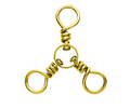 EA 3-Way Swivel, #1 Brass 3pk