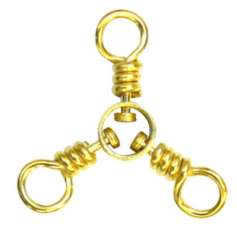 EA 3-Way Swivel, #2 Brass 3pk