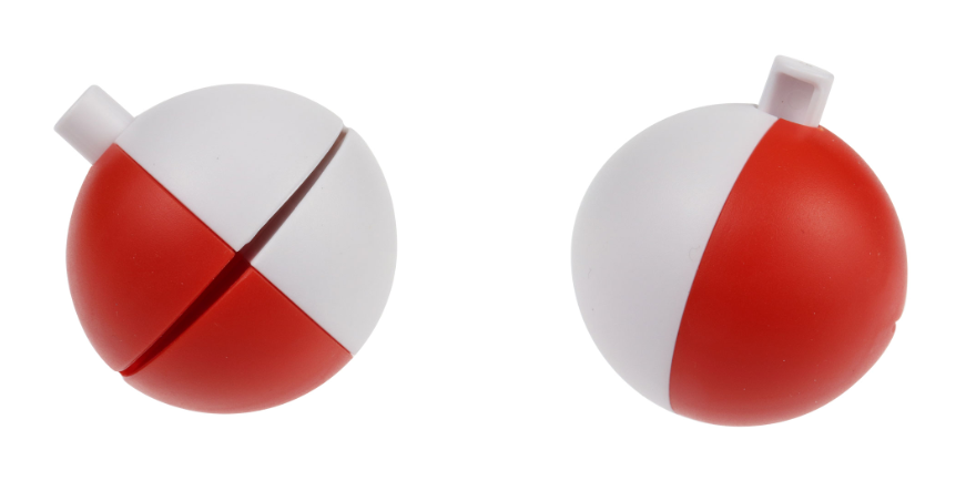 E-Z On Bobber 1.5” Red/White 2pk.