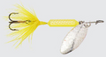 Yakima Rooster Tail, 1/16oz Swing Silver; Yellow