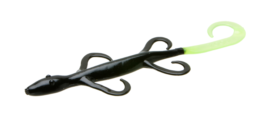 Zoom Lizard 6'', Black/Chartreuse 9pk