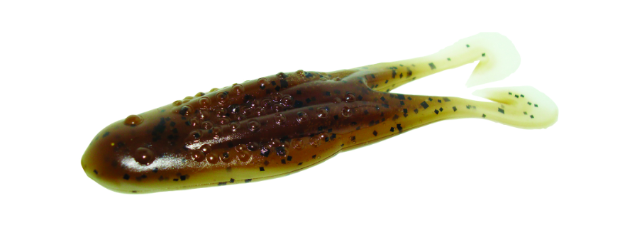 Zoom Horny Toad 4.25'', Green Pumpkin/Pearl 5pk