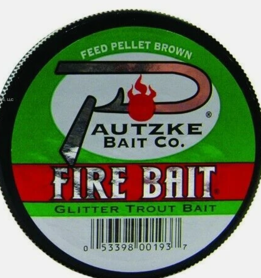 Pautzke Fire Bait Glitter Trout Bait-Feed Pellet Brown