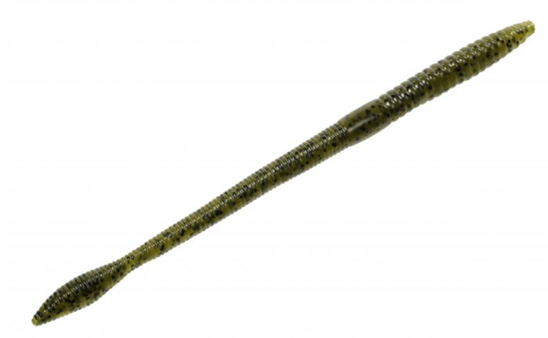 Strike King Finesse Worm 7" Green Pumpkin