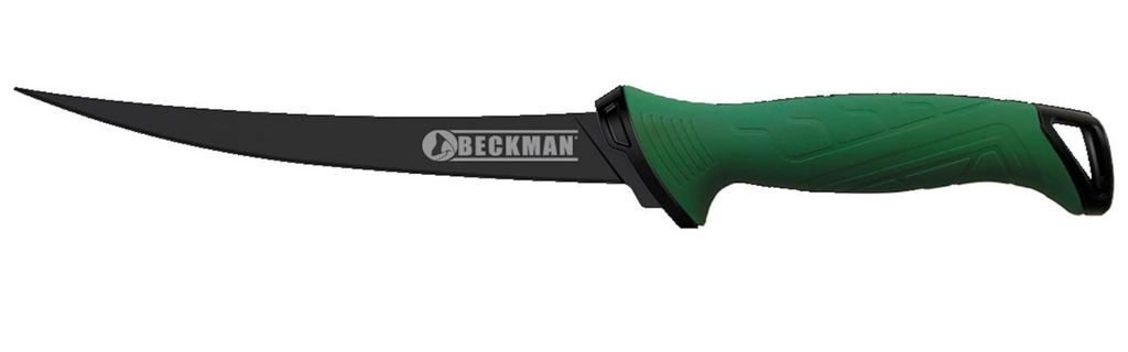Beckman Filley Knife; Sheath 7'' Green Handle