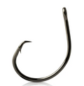 Mustad DmnOffCircleHk:1XStg 1/0 Black Nickel 10pk