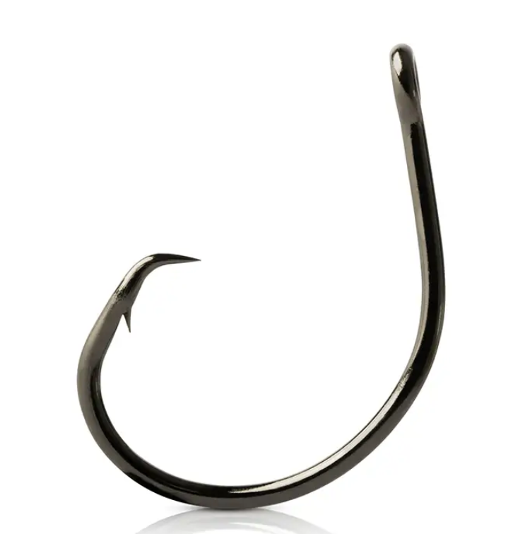 Mustad DmnOffCircleHk:1XStg 1/0 Black Nickel 10pk