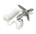 BOAT Folding Anchor Kit w/shkl;30' 3/16'' WhiteNylon