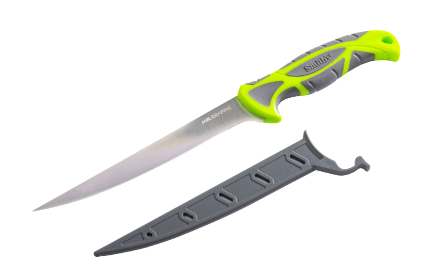 Mr Crappie Fillet Knife, 7'' Green Slab Sticker