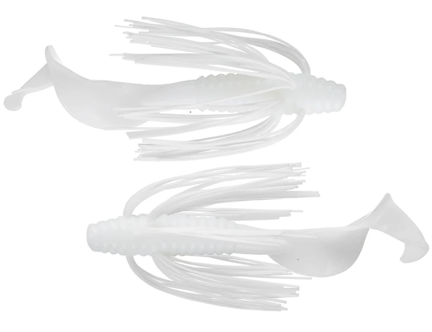 TIGHT LINES UV RATTL'N JIGBAIT TRAILER 5" BRIGHT WHITE