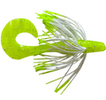 Tight lines Rattl’n JigBait Trailer 5” Chart Sparkle Chartreuse Tip