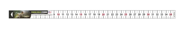 Salty VinylSticker FishRuler 1.5x37 36 Trout